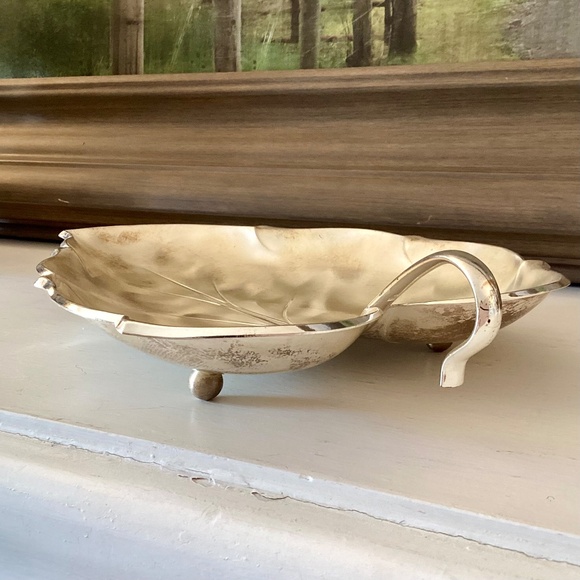 Caravelle by Hoka tarnish resistent silver plate Silver Leaf tray west Germany - Picture 9 of 11